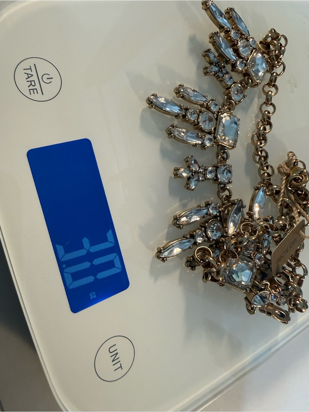 Iman Gold Statement Necklace nwt 20” + 2” - Picture 7 of 8